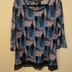 Simply Vera 3/4 sleeve tunic top XL